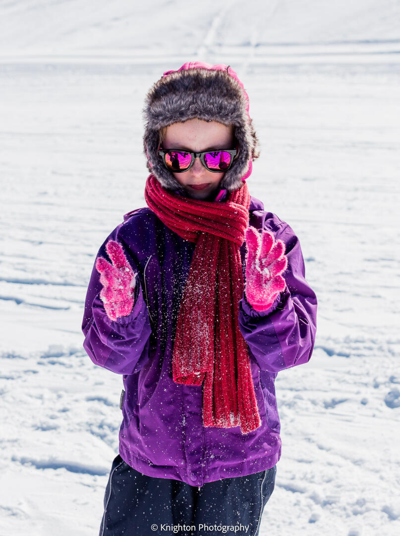 Snow fun portrait